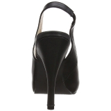 Black Leatherette 12,5 cm EVE-04 big size sandals womens