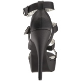 Black Leatherette 14,5 cm Burlesque TEEZE-42W mens high heels for wide feets