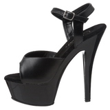 Black Leatherette 15 cm Pleaser KISS-209 High Heels Platform