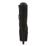 Black Leatherette 18 cm ADORE-1020FS lace up ankle boots