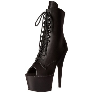 Black Leatherette 18 cm ADORE-1021 womens platform soled ankle boots