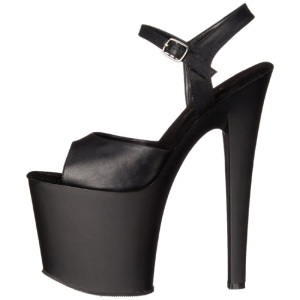 Black Leatherette 19 cm Pleaser TABOO-709 High Heels Platform