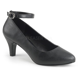 Black Leatherette 8 cm DIVINE-431W High Heel Pumps for Men