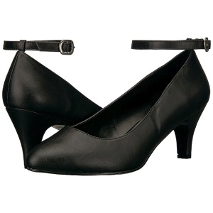 Black Leatherette 8 cm DIVINE-431W High Heel Pumps for Men