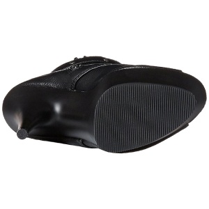 Black Matte 15 cm DELIGHT-1033 Open Toe Platform Ankle Calf Boots
