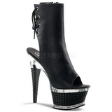 Black Matte 16,5 cm Pleaser ILLUSION-1018 Platform Ankle Calf Boots
