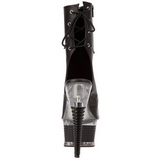 Black Matte 16,5 cm Pleaser ILLUSION-1018 Platform Ankle Calf Boots