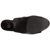 Black Matte 18 cm Pleaser ADORE-1018 Platform Ankle Calf Boots