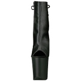 Black Matte 20 cm Pleaser FLAMINGO-1018 Platform Ankle Calf Boots