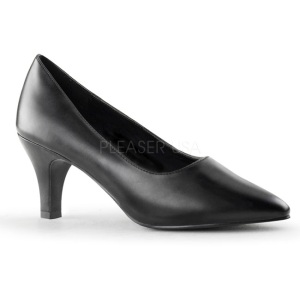 Black Matte 8 cm DIVINE-420W Pumps with low heels