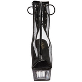Black Mesh 16 cm Pleaser DELIGHT-1018MSH Platform Ankle Calf Boots