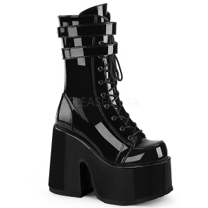 Black Patent 13 cm CAMEL-250 demonia ankle boots platform