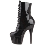 Black Patent 18 cm ADORE-1020 womens platform ankle boots