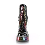Black Patent 5 cm EMILY-350 demonia ankle boots platform