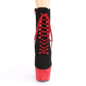 Black Red 18 cm ADORE-1020FSTT Exotic pole dance ankle boots