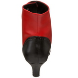 Black Red 5 cm FLORA-1023 Ankle Calf Boots Women
