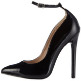 Black Shiny 13 cm SEXY-23 Low Heeled Classic Pumps Shoes