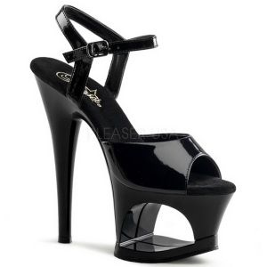 Black Shiny 18 cm Pleaser MOON-709 High Heels Platform