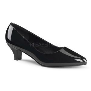 Black Shiny 5 cm FAB-420W High Heel Pumps for Men