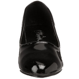 Black Shiny 5 cm FAB-420W High Heel Pumps for Men