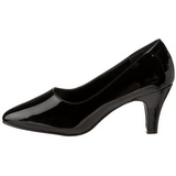 Black Shiny 8 cm DIVINE-420W High Heel Pumps for Men