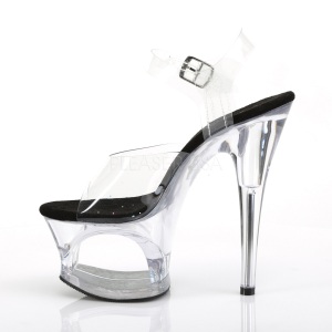 Black Transparent 18 cm MOON-708 High Heels Platform