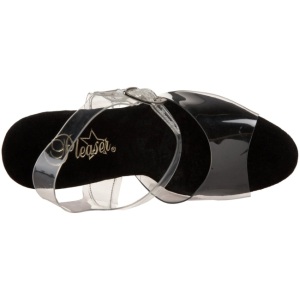 Black Transparent 19 cm TABOO-708 High Heels Platform