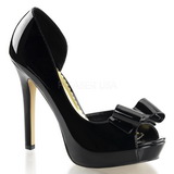Black Varnished 12 cm LUMINA-32 High Heeled Evening Pumps Shoes