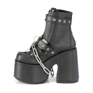 Black Vegan 13 cm CAMEL-205 demonia ankle boots platform