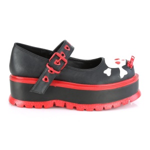 Black Vegan 5 cm DEMONIA SLACKER-27 gothic platform mary jane pumps