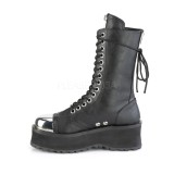 Black Vegan 7 cm GRAVEDIGGER-14 demoniacult boots - unisex platform boots