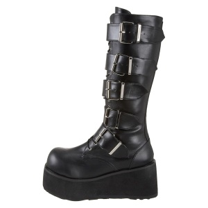 Black Vegan 8,5 cm TRASHVILLE-518 demonia boots - unisex platform boots