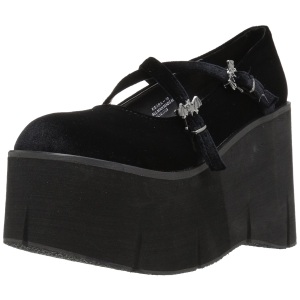 Black Velvet 11,5 cm KERA-10 lolita platform shoes