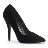 Black Velvet 13 cm SEDUCE-420 pointed toe pumps high heels