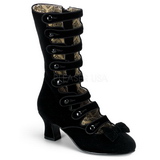 Black Velvet 6,5 cm BORDELLO WHIMSEY-115 Ankle Calf Boots