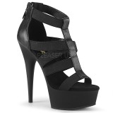 Black elasticated band 15 cm DELIGHT-651 pleaser womens shoes