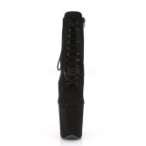 Black faux suede 20 cm FLAMINGO-1020FS Pole dancing ankle boots