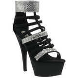 Black gladiator 15 cm KISS-294 High Heeled Sandal Shoes