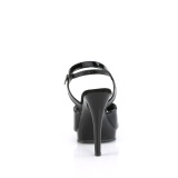 Black sandals platform 12,5 cm GLORY-509 Fabulicious high heels sandals