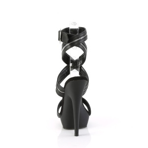 Black sandals platform 15 cm SULTRY-619 vegan high heels sandals