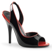Black slingback 13 cm SEDUCE-117 high heels slingbacks shoes