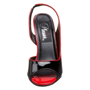 Black slingback 13 cm SEDUCE-117 high heels slingbacks shoes