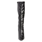 Black vegan boots 13 cm SEDUCE-2000 pointed toe stiletto boots