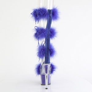 Blu 18 cm ADORE-728F sandalo tacco alto con piume exotic pole