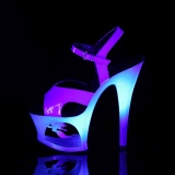 Blu 18 cm MOON-711MER Neon plateau sandali donna con tacco