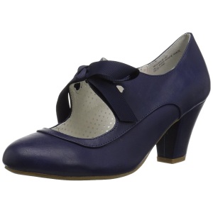 Blu 6,5 cm WIGGLE-32 retro vintage scarpe dcollet maryjane tacco spesso
