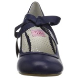 Blu 6,5 cm WIGGLE-32 retro vintage scarpe décolleté maryjane tacco spesso