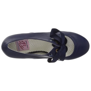Blu 6,5 cm WIGGLE-32 retro vintage scarpe dcollet maryjane tacco spesso
