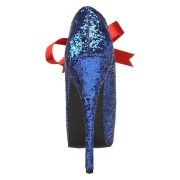 Blu Scintillare 14,5 cm TEEZE-10G Concealed burlesque scarpe tacchi a spillo