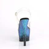 Blu scintillare 18 cm ADORE-708SS scarpe da cubista e spogliarellista